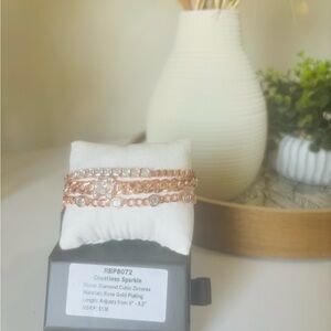 Gold Stacked Bracelet with Delicate Bands